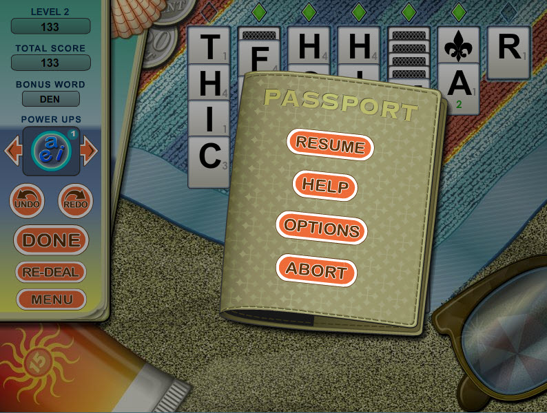 Word Monaco In-Game Screen Menu
